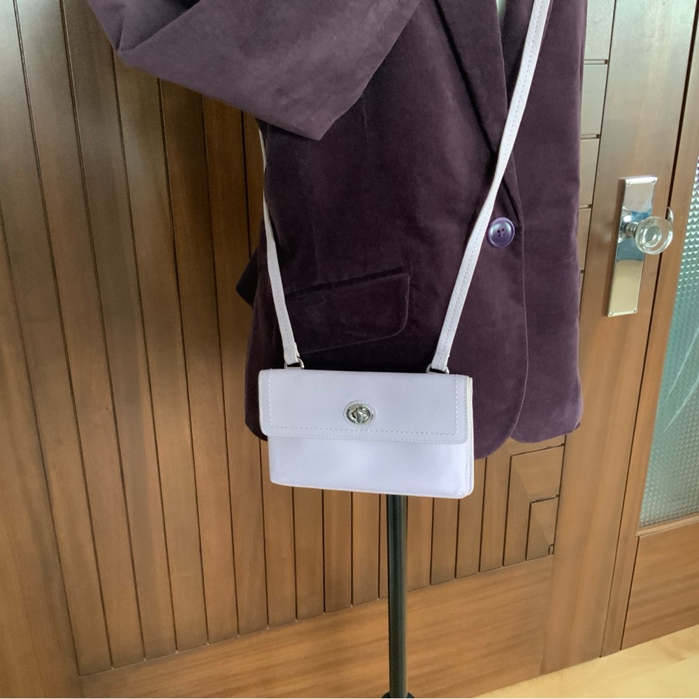 DANIER Leather Crossbody Purse / Wallet, Mauve, NWOT
